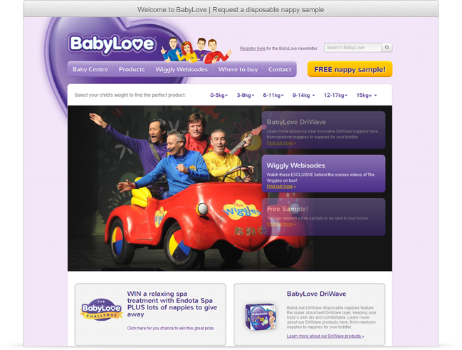 Baby Love Nappies Website Project